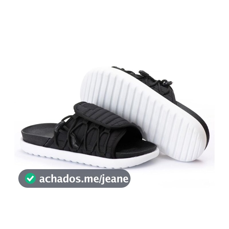 Chinelo Confortável e Estiloso - Preto com Sola Branca