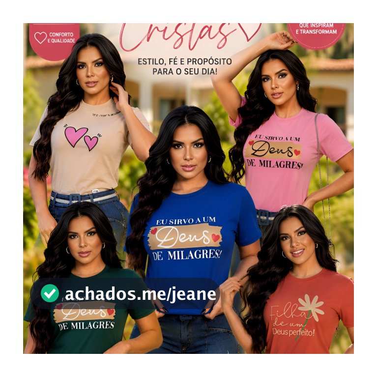 KIT 10  / 5 / e 3 Camiseta T-shirt Blusa Feminina Algodão crista catolica gospel evangelica atacado religiosa plus size