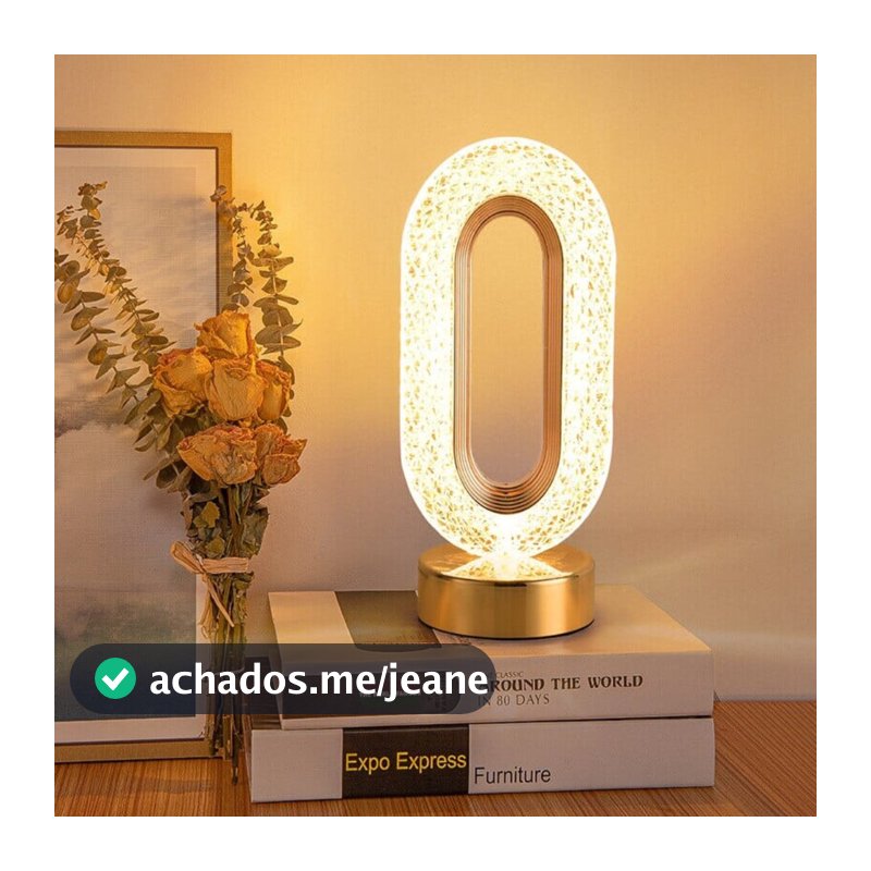 Top Center Online Abajur/Luminária Led de mesa/cabiceira Luxuosa interruptor touch + USB