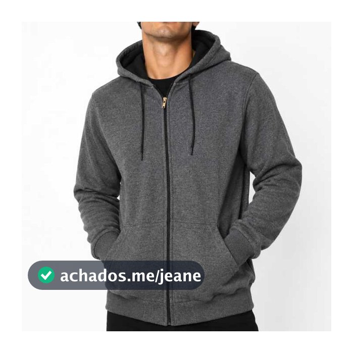 Moletom masculina lisa ziper