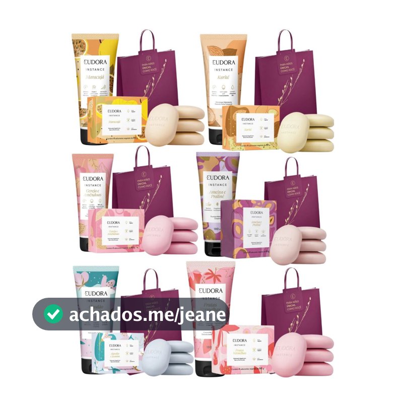 Presente Bom e Barato Tipo Lembrancinha Eudora - Hidratante com Sabonetes Instance Eudora Á ESCOLHER