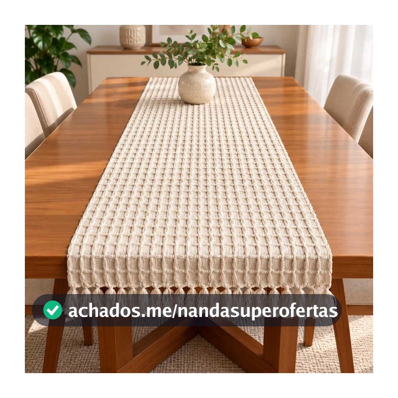 Caminho de Mesa Artesanal, Reforçado e Resistente, modelo Relíquia. Várias cores e tamanhos.