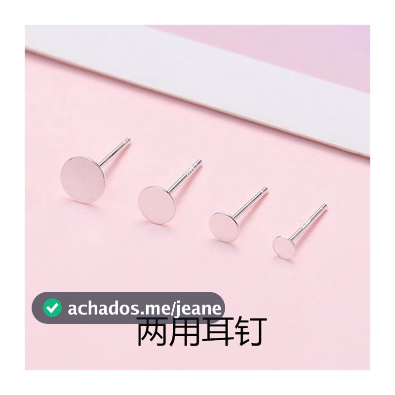 925 brincos de prata acessórios brincos de prata meia prata brincos planos diy brincos Material de suporte vazio