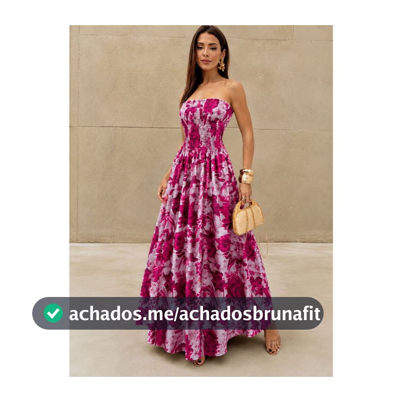 Vestido Longo com Estampa Exclusiva Vestido com elastex Verao Elegante