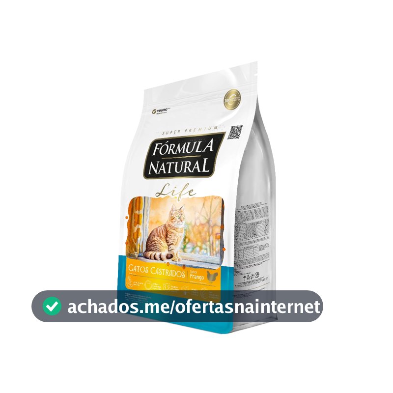 Ração Fórmula Natural Life Gatos Castrados Sabor Frango 10,1kg Adimax