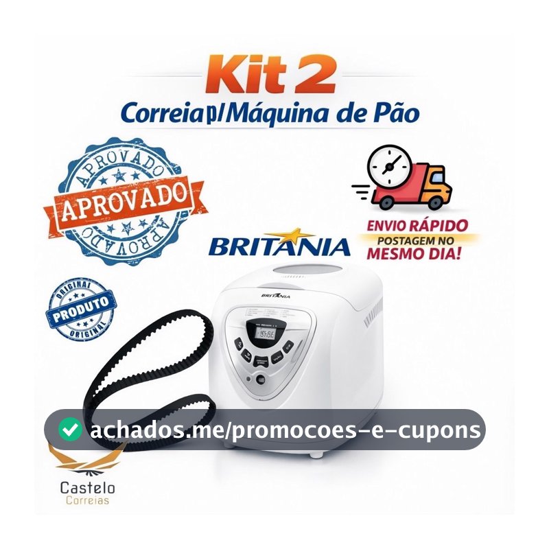 kit 2 -Correias para panificadora multipane
