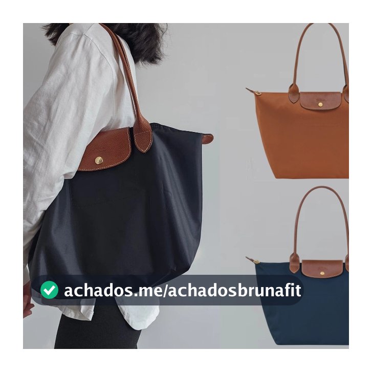Bolsa longa tote dobrável à mão, impermeável, capacidade ampla, ideal para estudantes
