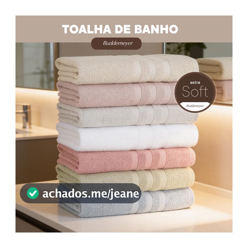 Toalha de Banho Buddemeyer Avulsa 100% Algodão Vanilla