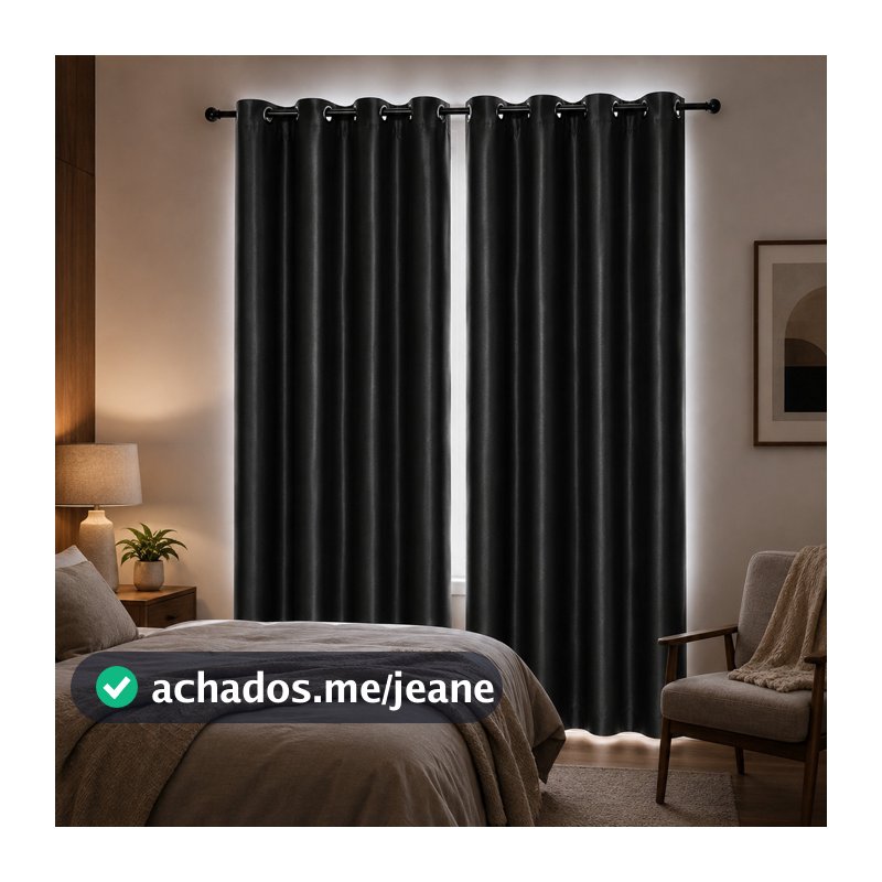 Cortina Blackout Para Quarto Sala Cozinha PVC Corta 100% Luz 2,80 Largura X 2,30 Altura Blecaute