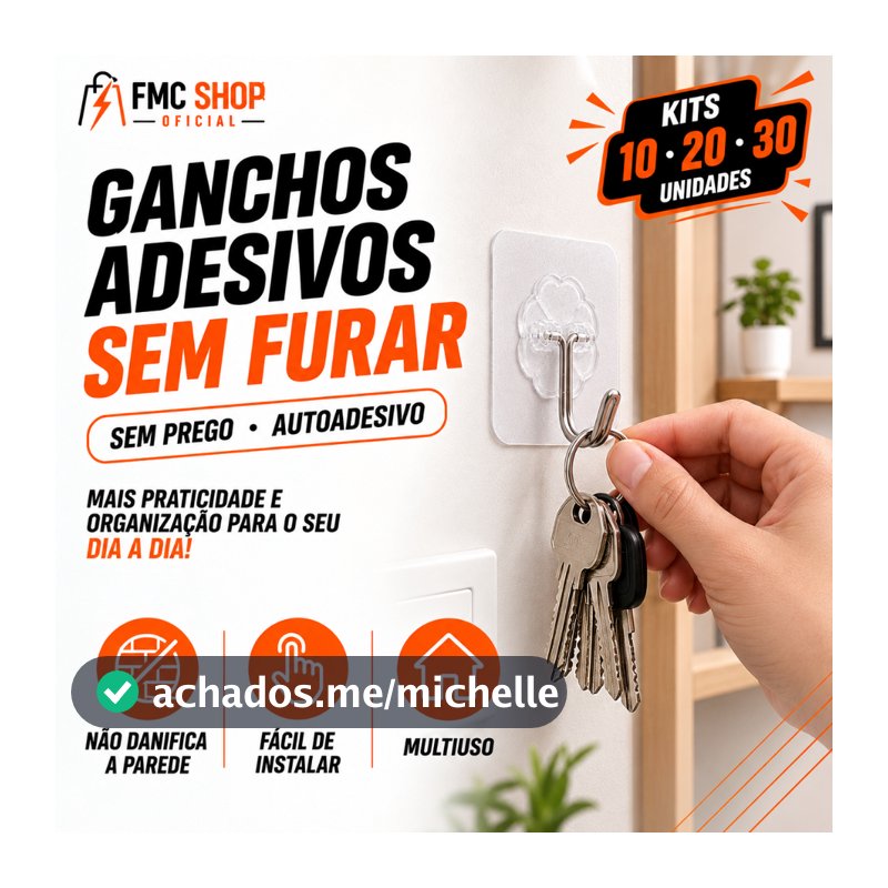 Kit 10/20/30 pçs Ganchos Adesivos Parede Multi Funcional Autocolante Casa Cozinha Quarto Banheiro Organizado Informações