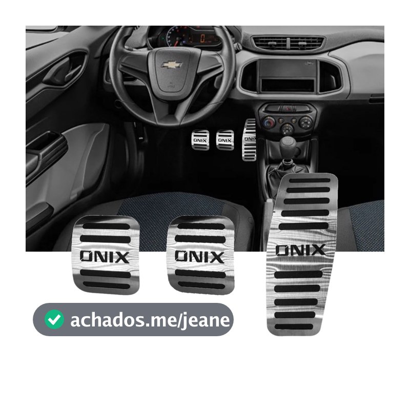 Onix 2013 a 2019 Todos os Anos Manual Kit Pedaleira Inox Cromado Modelo Original