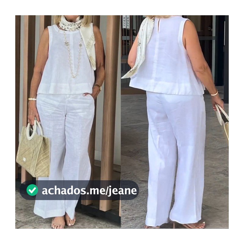 Algodão Linho Confortável Conjuntos De Duas Peças Roupas Femininas 2025 Verão Outono Sólido Casual Topos Calças 2 Peça C