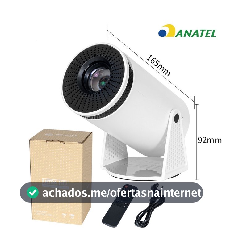 Projetor HY300 Magcubic 4K HD WiFi Bluetooth Até 150 Polegadas Bivolt Celular TV Box Xbox PS5 PC Cinema