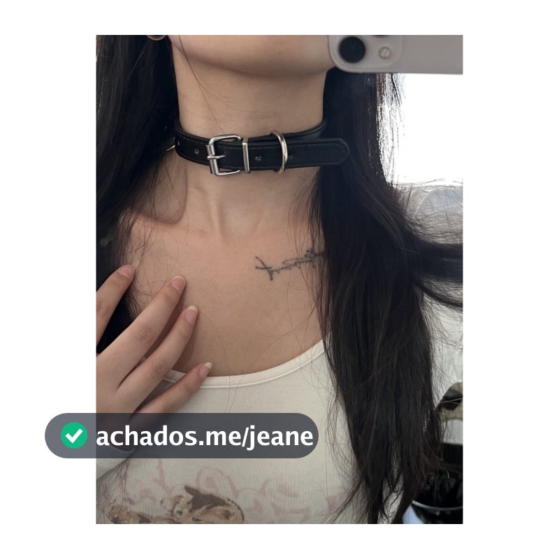 Novo estilo colar simples cultura asiática quente menina Punk colar preto diário fivela de cinto gargantilha colar diári