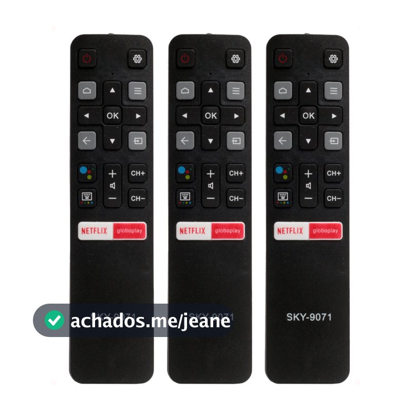 KIT Controle TCL para Smart TVs: Globoplay e Netflix Prontos