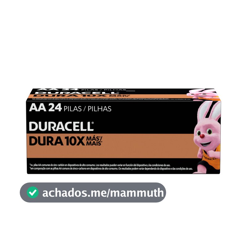 Pilha Alcalina AA Pequena Duracell Com 24 Unidades