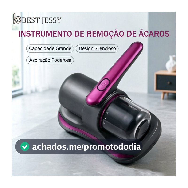 Aspirador Removedor de Ácaros Colchão Sofá Elétrico Esterilizador UV 5V 100W Potência Portátil