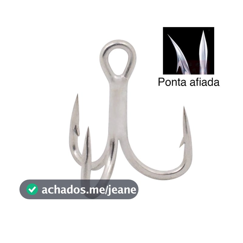 Garatéia Lizard Treble Hook 5X C/10un  Garatéias de reposição Lizard Fishing, excelente custo x beneficio, 5X
