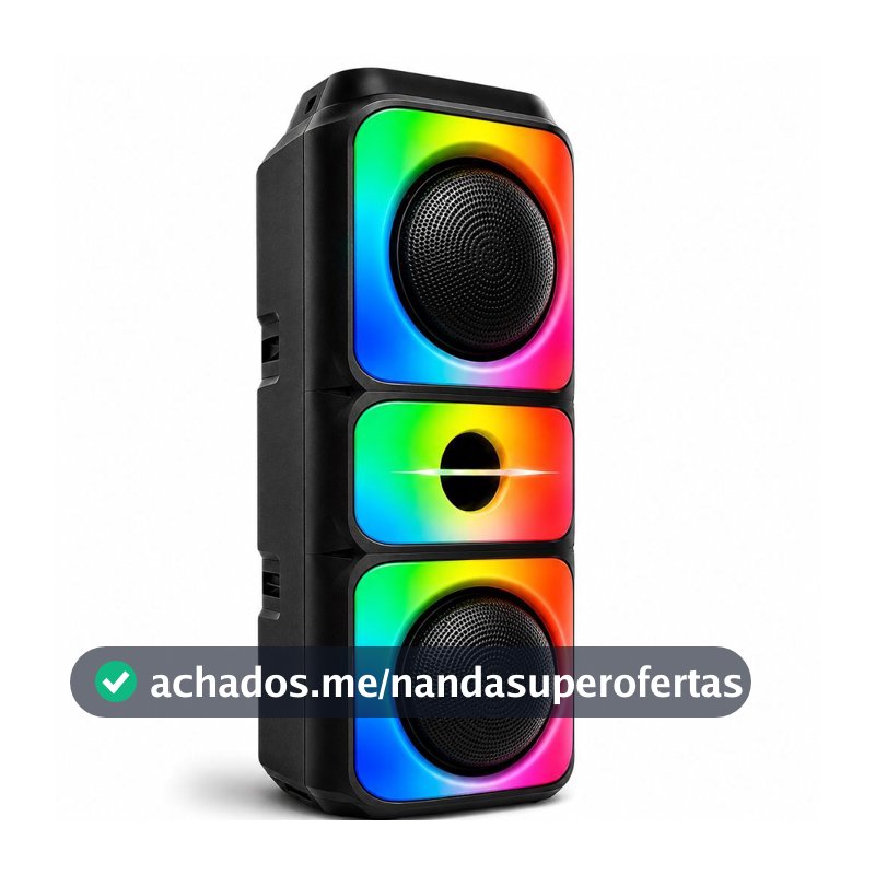 Caixa de Som Bluetooth Portátil Sem Fio Graves Potentes TWS Festa Viagem Praia Piscina