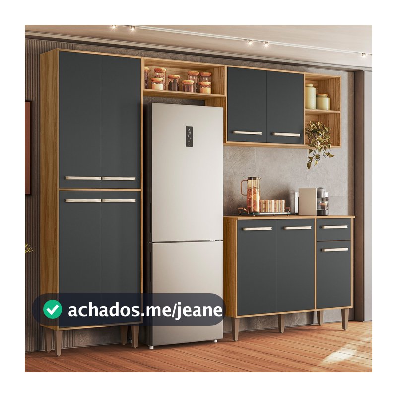 Cozinha Completa com Paneleiro Armários + Balcão Mariah. Alta Qualidade e custo-benefício.