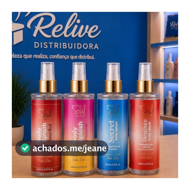 Body Splash SOUL TRADICIONAL FEMININO 200ml - Perfume Colonia Desodorante Corporal - Alta Fixação