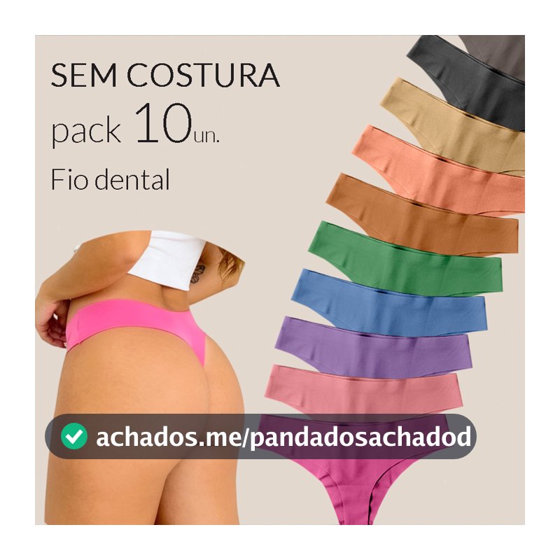 Kit 10 Calcinha Sem Costura Fio Dental Tanga Corte a Laser Não Marca Lingerie Feminina Conforto