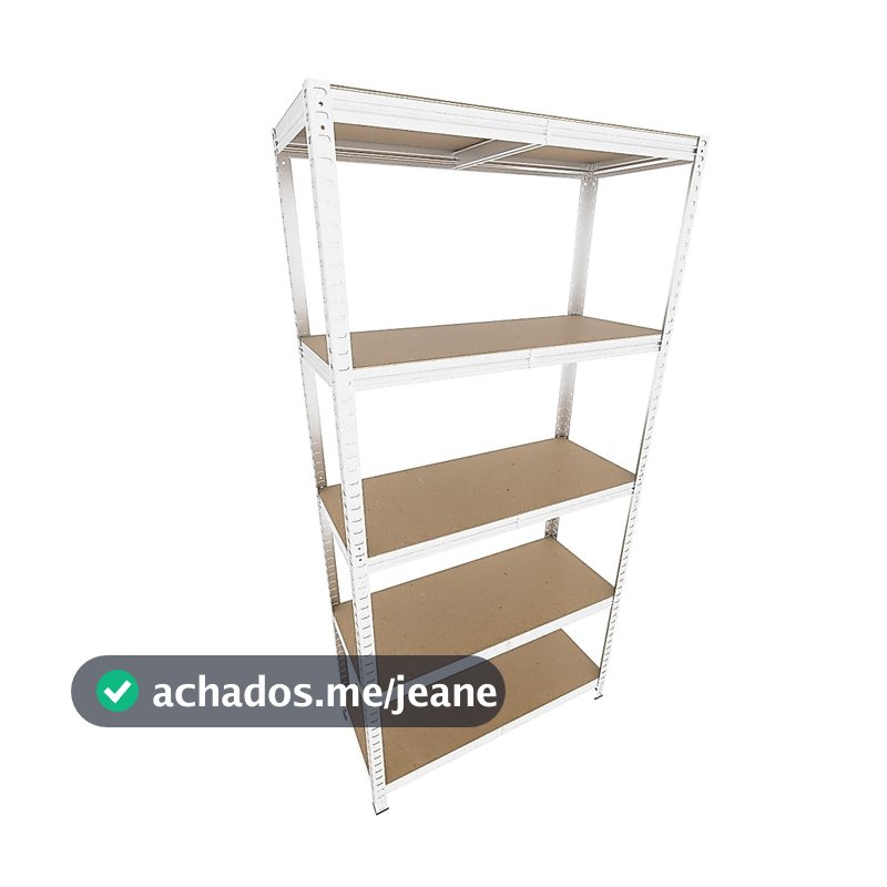 Estante de Aço 5 nivieis com MDF CRU reforçada 180x90x37 40 kg por nivel