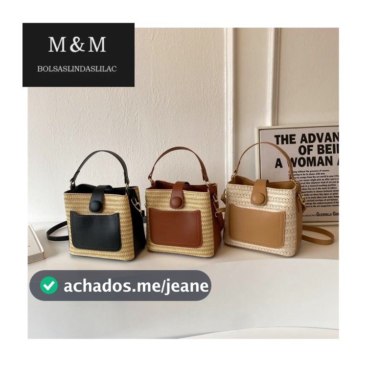 Bolsa de palha Bolsa balde de celebridade da internet Bolsa de ombro da moda Bolsa crossbody