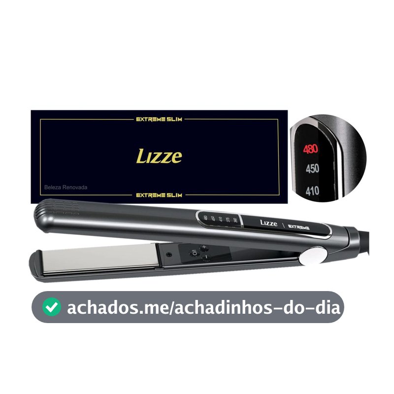 Prancha Chapinha Lizze Extreme 480º F Profissional Slim