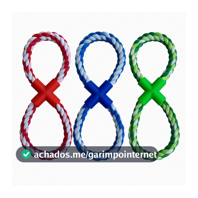 Brinquedo de Cachorro Mordedor Pet Corda Infinito Resistente Cabo de Guerra Interativo Plástico X