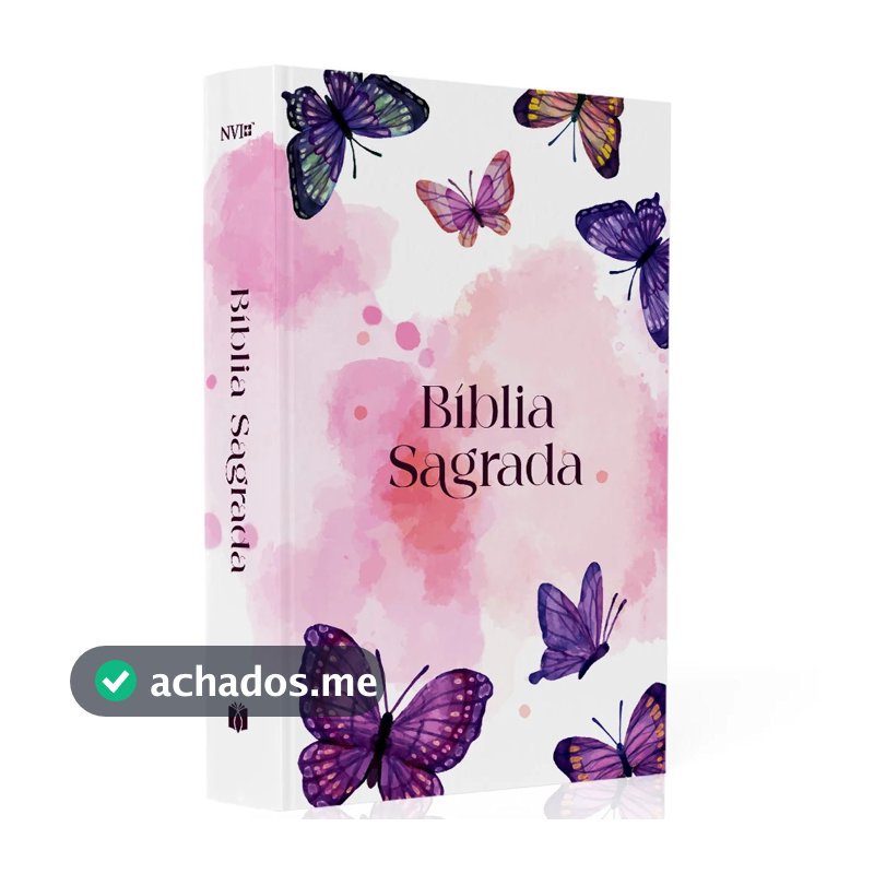 Bíblia Sagrada | NVI | Borboleta Aquarela - Editora Plenitude Distribuidora