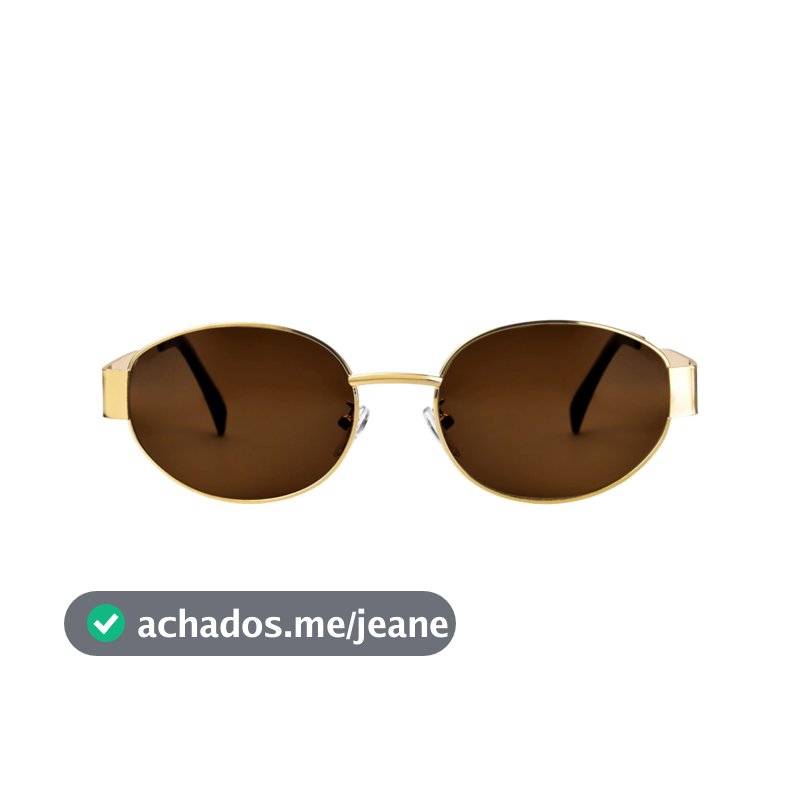Óculos de Sol Oval Feminino Capri Marrom