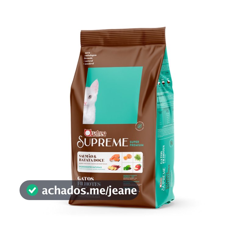Quatree Supreme Gatos Filhotes Salmão Batata Doce 10.1kg