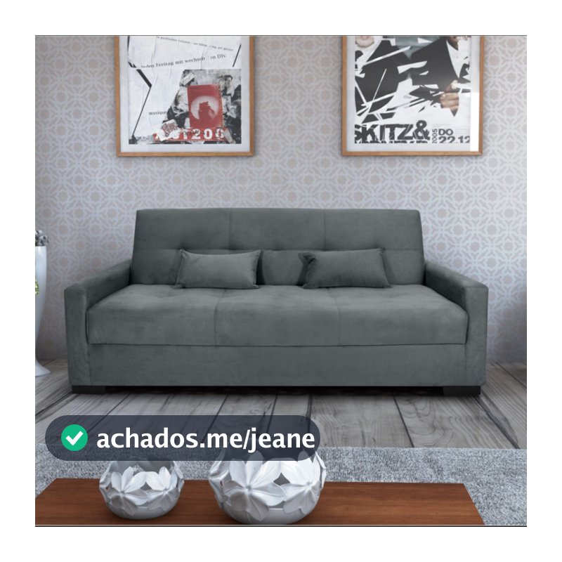 Sofá Cama 3 Lugares 3 Posições Lavínia Matrix 88x203x92cm