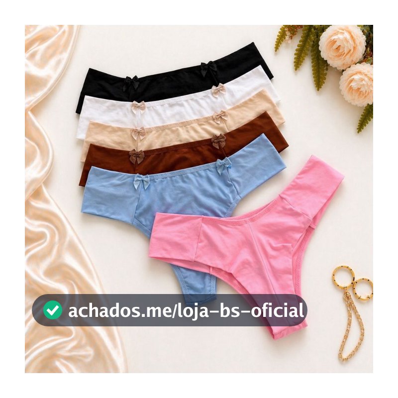 Kit Calcinhas Fio Duplo Empina Bumbum Lateral Dupla Conforto Não Marca Fio Dental Sensual Microfibra Dia a Dia