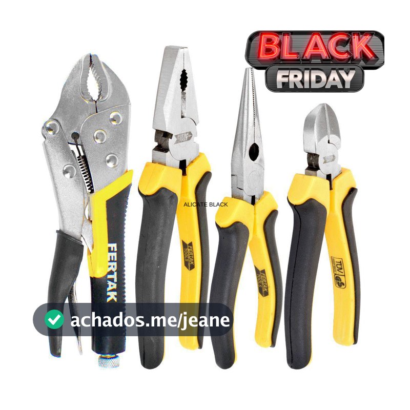 Kit Jogo De Ferramentas Alicate Utilidades Universal 4 Peças Ferramentas Bico Corte Diagonal Completo