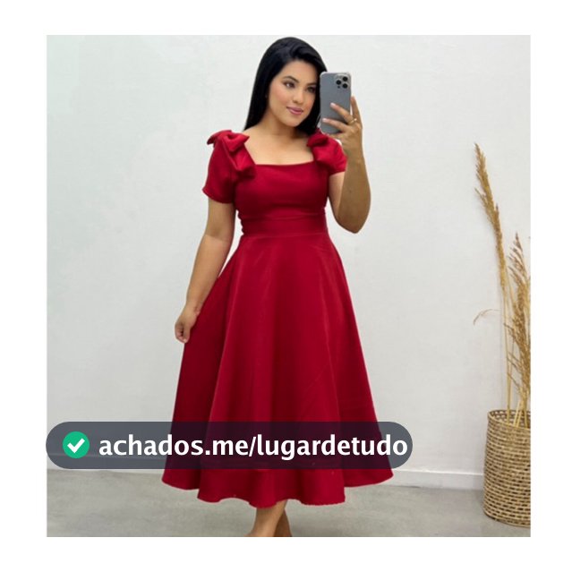 Vestido Midi Feminino Rodado Elegante Manga Curta Festa Casual