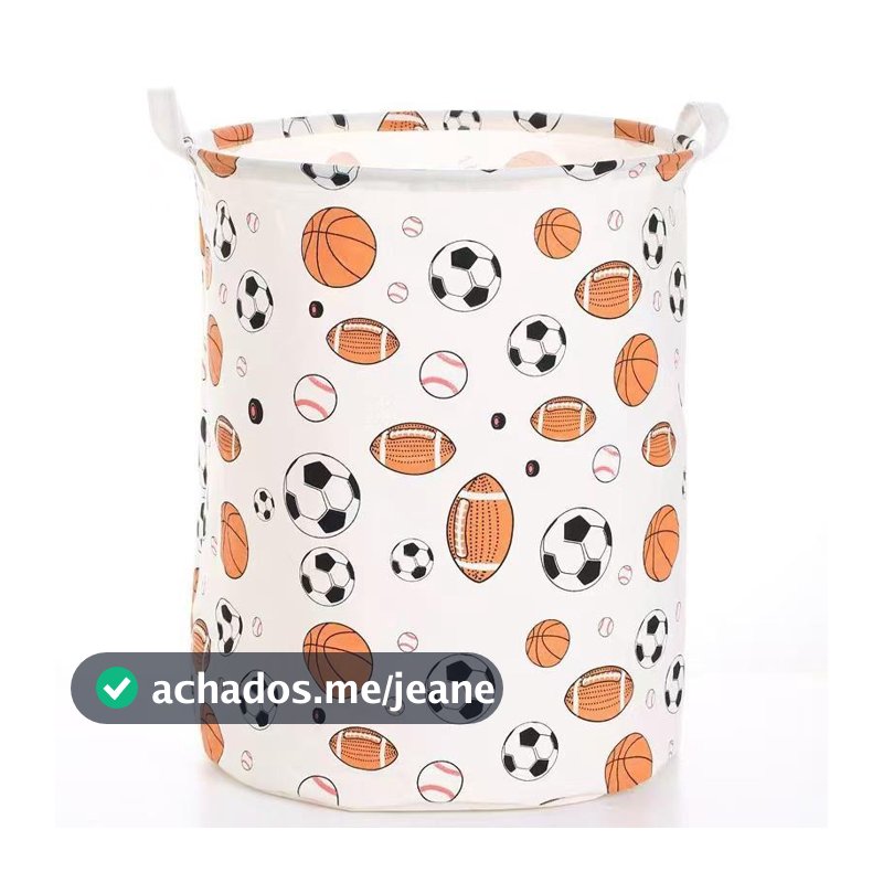 Cesto Organizador Multiuso Tecido Dobrável Roupa Brinquedos Lavanderia