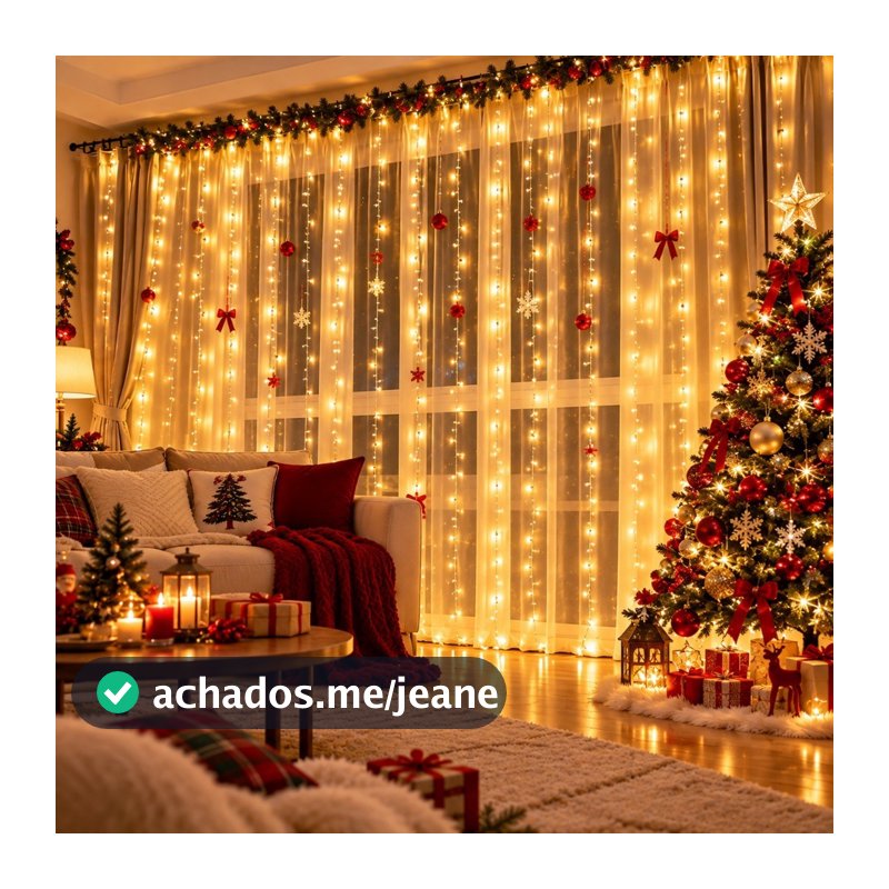 LED Cortina luz led pisca pisca de natal ao Luzes Pisca Cascata Decoração Branco Quente Janela
