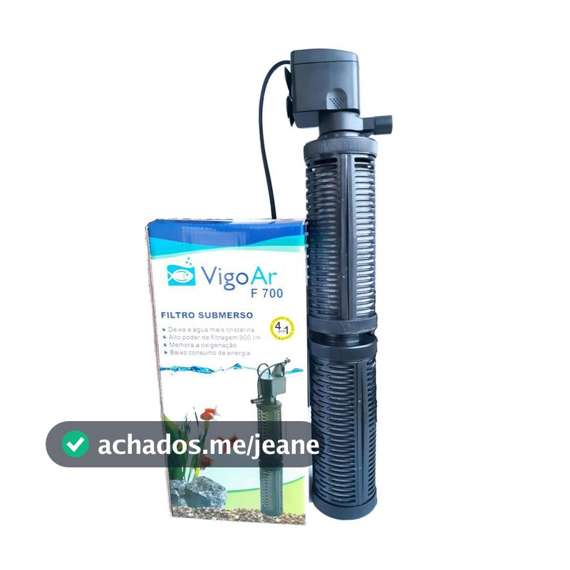 Filtro Interno c/ bomba F700 Aquario até 200L VigoAr Oxigena
