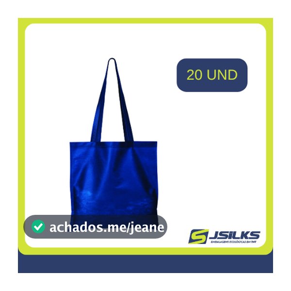Kit 20 Unid Sacola Ecobag Em Tnt Reutilizável Medida 30x30cm