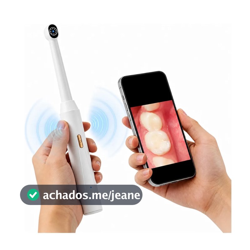 Câmera Intraoral Odontológica Full HD 1080p WiFi Wireless com Luz de LED e Dental para Dentista