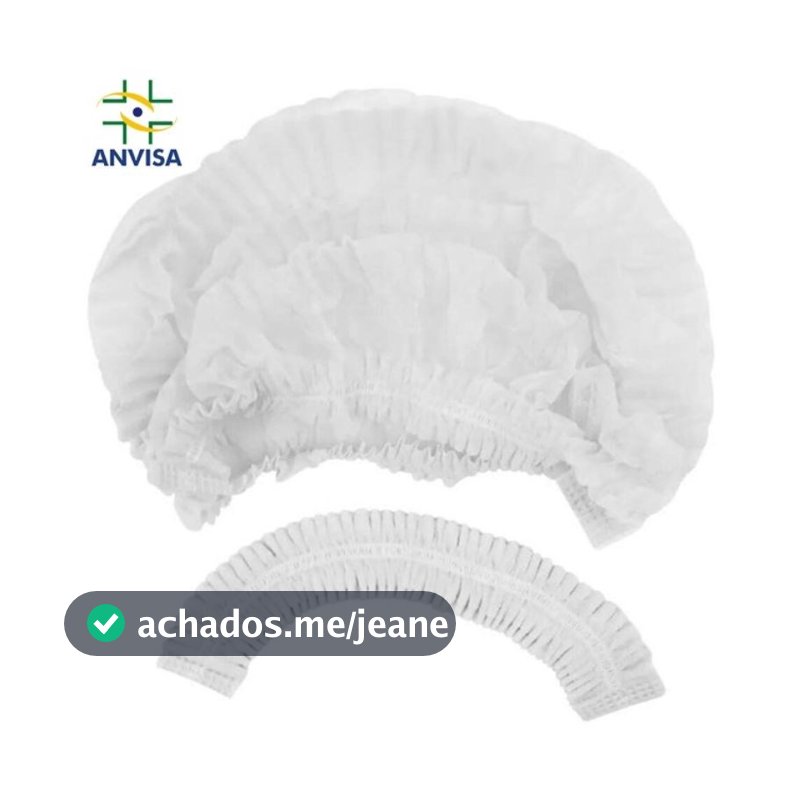 Kit 200 Touca Descartável TNT Sanfonada Branca