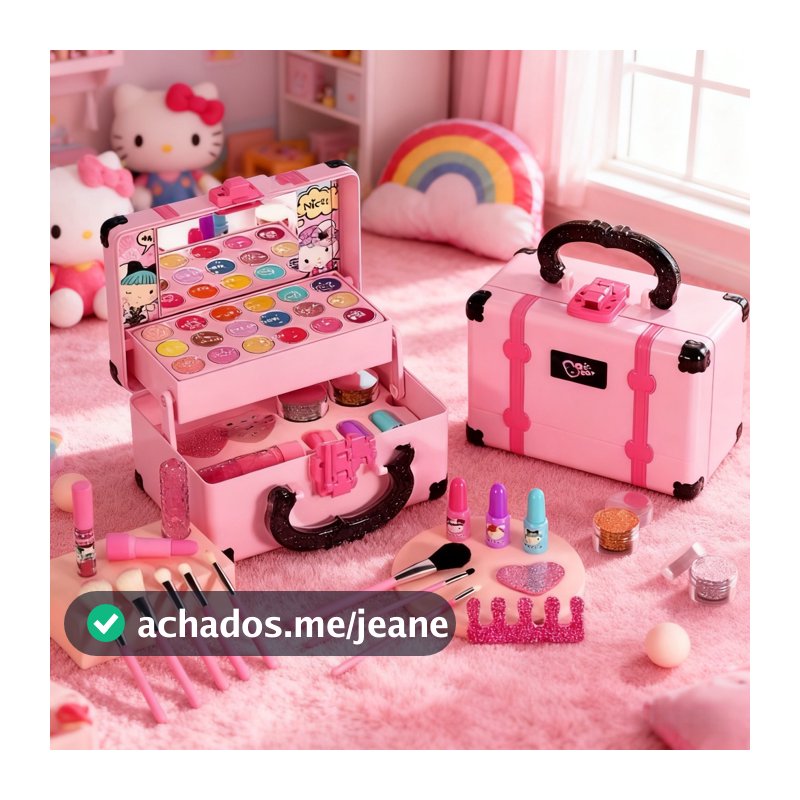 32 Peças Kit De Maquiagem Para Crianças Lavável/Conjunto Portátil Meninas