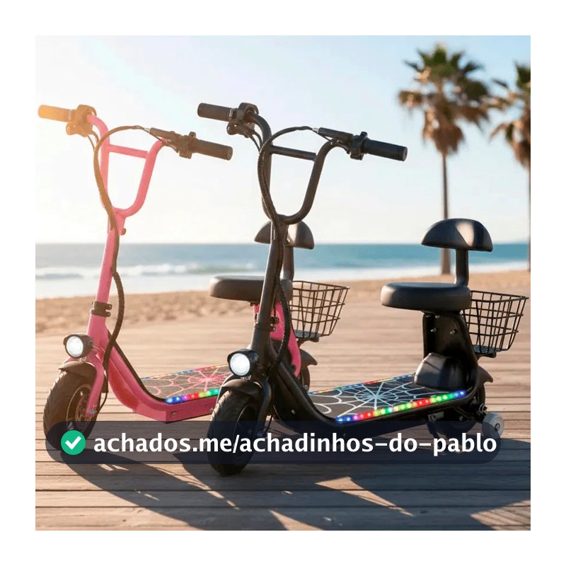 Patinete Elétrico Infantil 3 Velocidades Homem Aranha Com Bluetooth 350w 80Kg