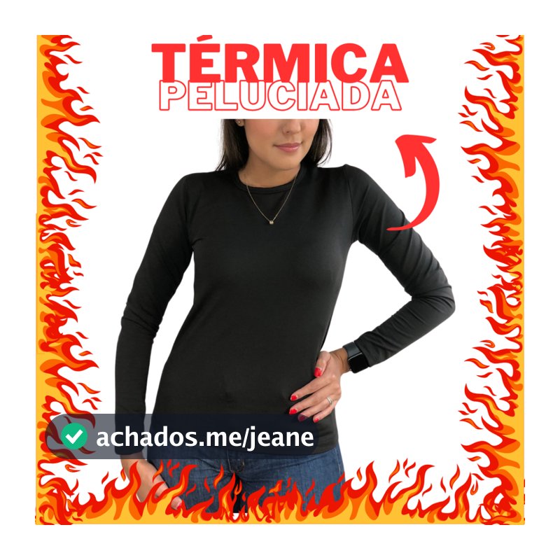 Blusa de Frio Segunda Pele Térmica Manga longa Feminina Plus Size
