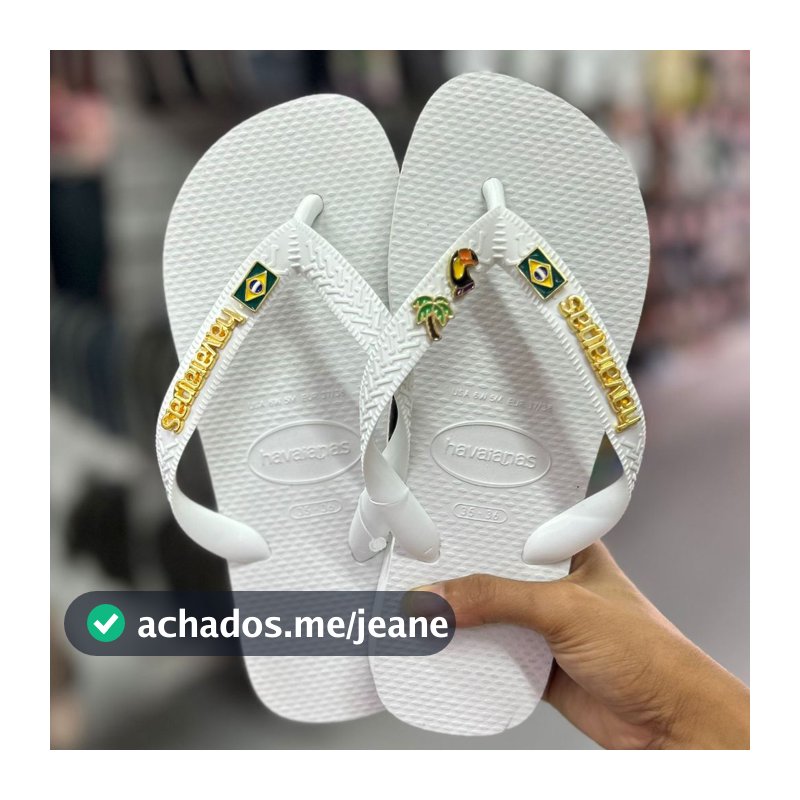 CHINELO HAVAIANAS TOP + PINGENTES - ORIGINAL