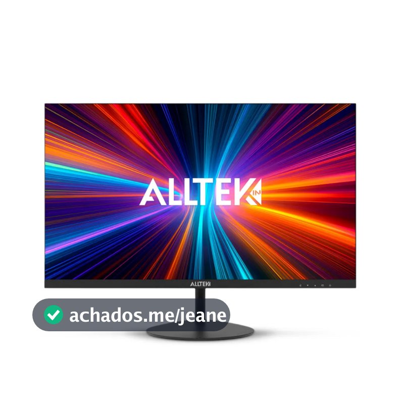 Monitor Alltek 21,5" FHD, Tela Ultrafina, Painel VA, 100 HZ, 5MS, HDMI, VGA - ATK-215 Z Preto