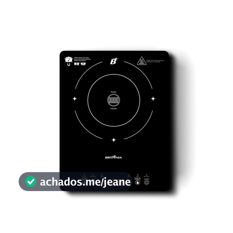 Cooktop 1 Boca de Indução Britânia Painel Touch BCTE10A