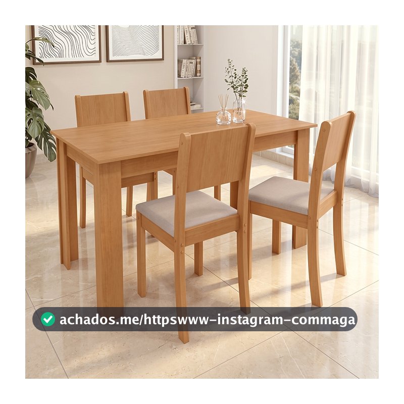Conjunto Sala de Jantar com 4 Cadeiras Easy Line